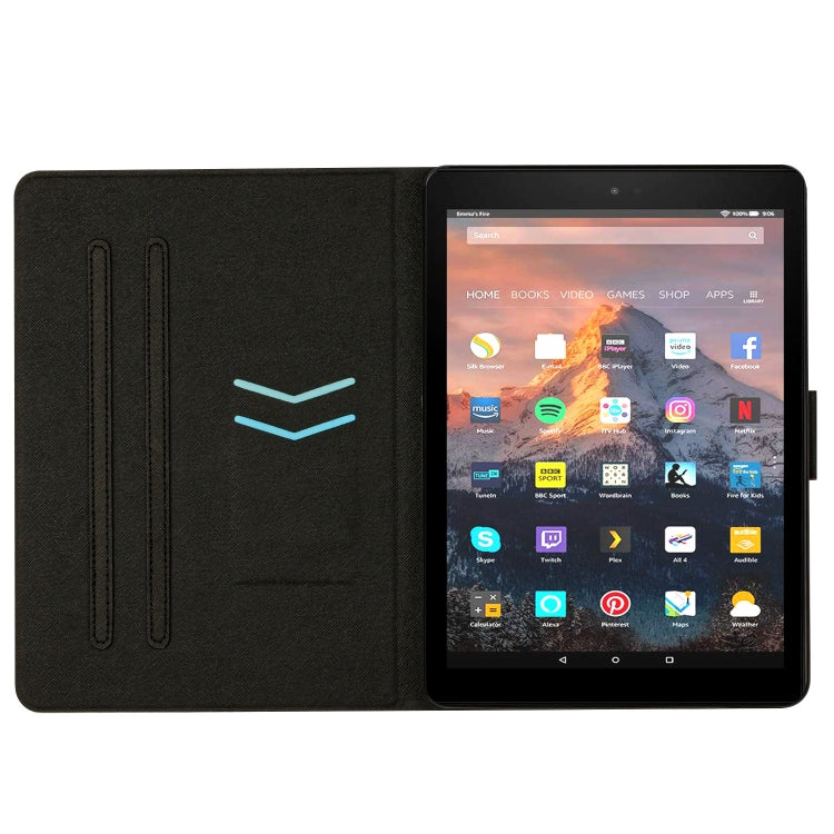 For Amazon Kindle Fire HD 10 2015 Stitching Solid Color Smart Leather Tablet Case(Orange)