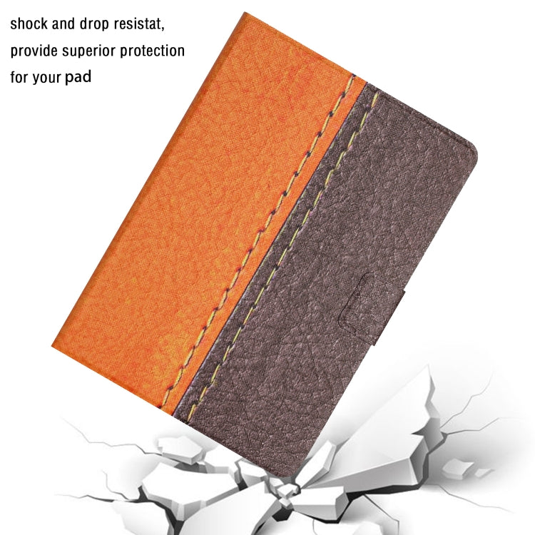 For Amazon Kindle Fire HD 10 2015 Stitching Solid Color Smart Leather Tablet Case(Orange)
