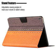 For Amazon Kindle Fire HD 10 2015 Stitching Solid Color Smart Leather Tablet Case(Orange)