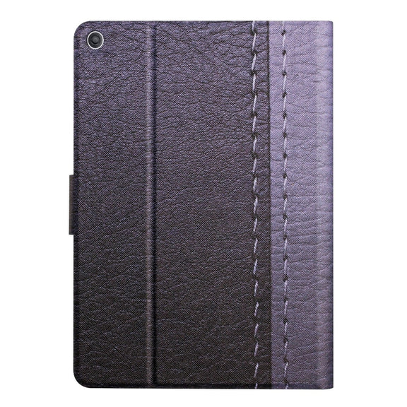 For Amazon Kindle Fire HD 10 2015 Stitching Solid Color Smart Leather Tablet Case(Grey)