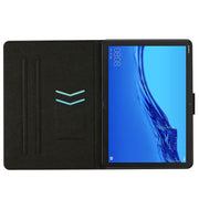 For Huawei MediaPad M5 Lite Stitching Solid Color Smart Leather Tablet Case(Grey)