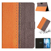 For Lenovo Tab M10 X605F X505 Stitching Solid Color Smart Leather Tablet Case(Orange)