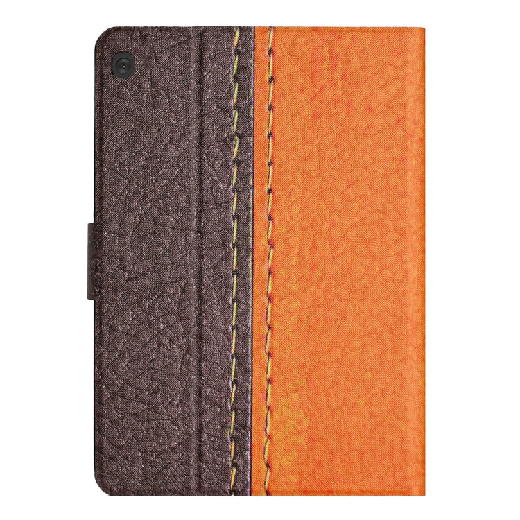 For Lenovo Tab M10 X605F X505 Stitching Solid Color Smart Leather Tablet Case(Orange)