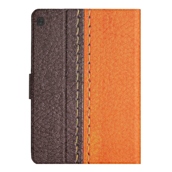 For Lenovo Tab M10 X605F X505 Stitching Solid Color Smart Leather Tablet Case(Orange)