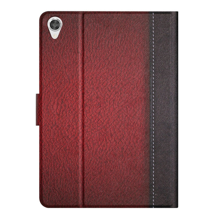 For Lenovo Tab M10 3rd Gen Stitching Solid Color Smart Leather Tablet Case(Red)