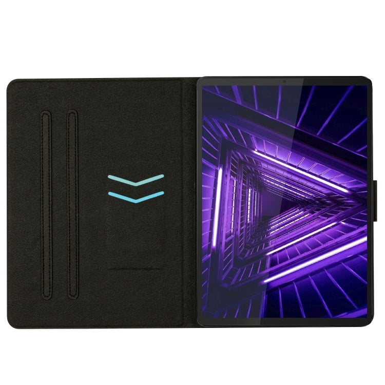 For Lenovo Tab M10 3rd Gen Stitching Solid Color Smart Leather Tablet Case(Green)