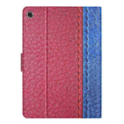 For Lenovo Tab M10 Plus Stitching Solid Color Smart Leather Tablet Case(Rose Red)