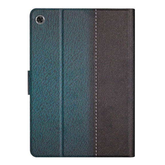 For Lenovo Tab M10 Plus Stitching Solid Color Smart Leather Tablet Case(Green)