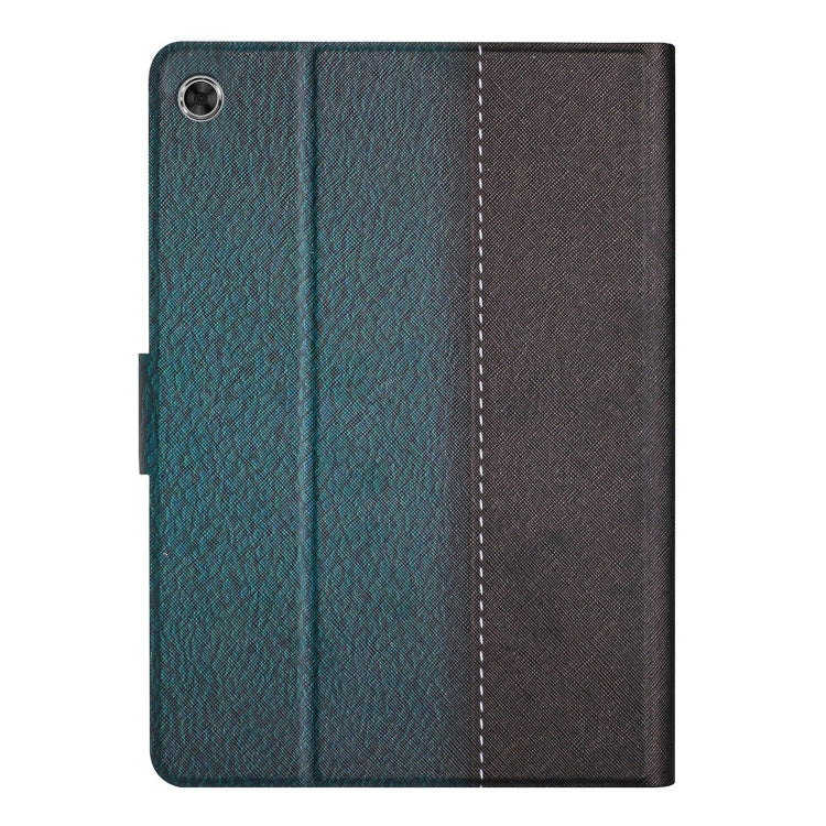 For Lenovo Tab M10 Plus Stitching Solid Color Smart Leather Tablet Case(Green)