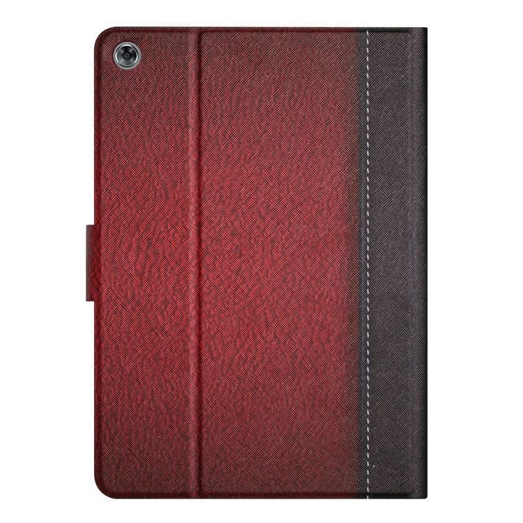 For Huawei MatePad T10s Stitching Solid Color Leather Tablet Case(Red)