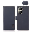 For Honor X40i KHAZNEH Side-Magnetic Litchi Texture Genuine Leather RFID Phone Case(Blue) - Honor Cases by PMC TechLife | Online Shopping South Africa | PMC TechLife | Buy Now Pay Later Mobicred