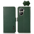 For Honor X40i KHAZNEH Side-Magnetic Litchi Texture Genuine Leather RFID Phone Case(Green) - Honor Cases by PMC TechLife | Online Shopping South Africa | PMC TechLife | Buy Now Pay Later Mobicred