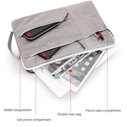 C310 Portable Casual Laptop Handbag, Size:15.6-17 inch(Black)