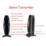 EM60 200m Power Amplifier Audio Transmitter Universal for Computer Mobile Phone Tablet, US Plug