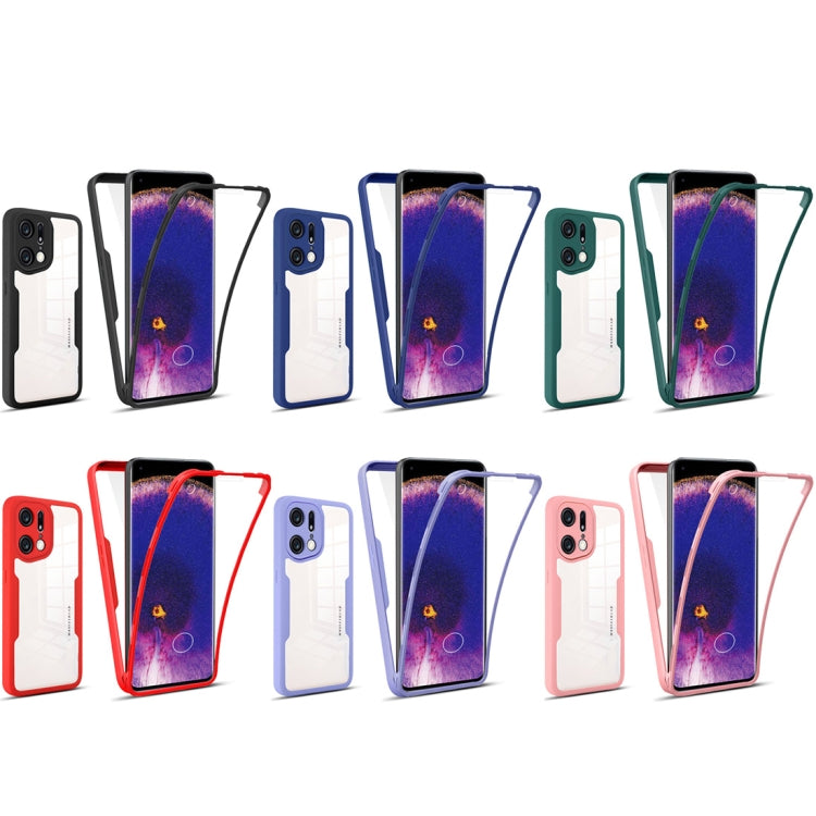 For OPPO Find X5 Pro 360 Degrees Full Coverage Phone Case(Black)