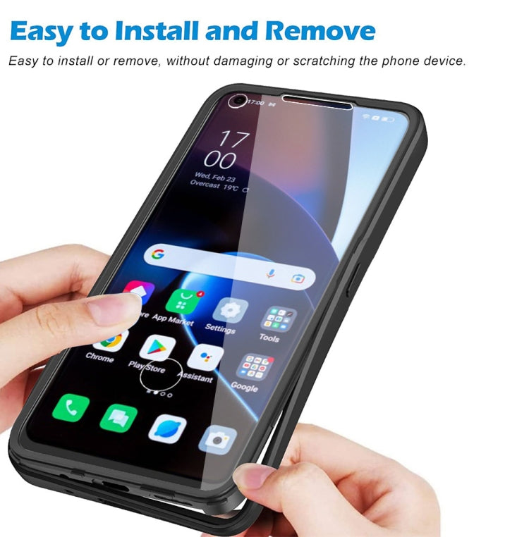 For OPPO Find X5 Pro 360 Degrees Full Coverage Phone Case(Black)