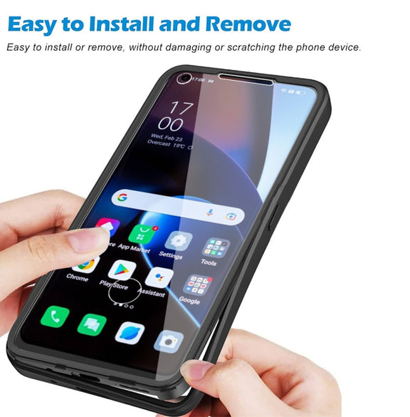 For OPPO Find X5 Pro 360 Degrees Full Coverage Phone Case(Black)