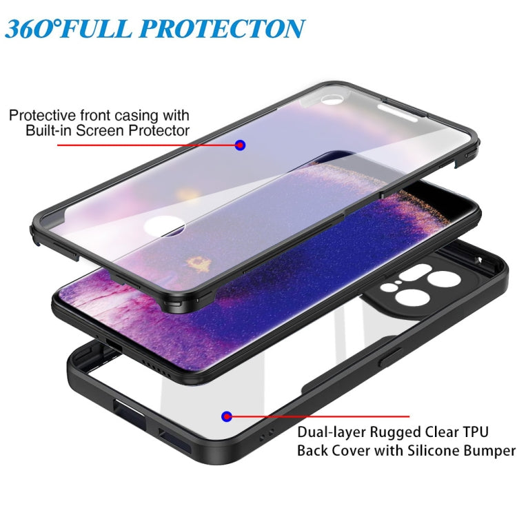 For OPPO Find X5 Pro 360 Degrees Full Coverage Phone Case(Black)