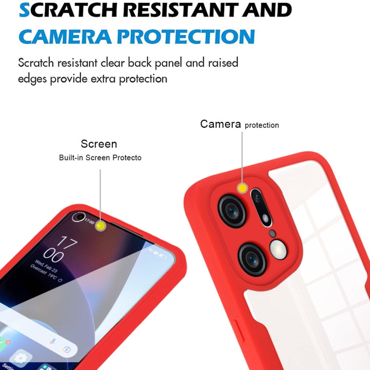 For OPPO Find X5 Pro 360 Degrees Full Coverage Phone Case(Black)