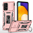 For Samsung Galaxy A52 5G/4G Armor PC + TPU Camera Shield Phone Case(Rose Gold) - Galaxy Phone Cases by PMC TechLife | Online Shopping South Africa | PMC TechLife