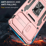 For Samsung Galaxy S21 5G Armor PC + TPU Camera Shield Phone Case(Rose Gold)