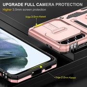 For Samsung Galaxy S21 5G Armor PC + TPU Camera Shield Phone Case(Rose Gold)
