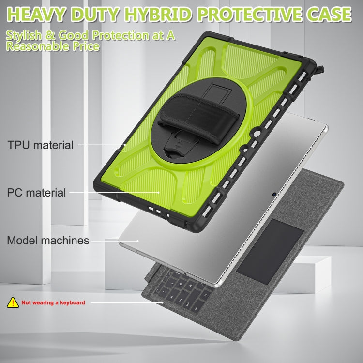 For MicroSoft Surface Pro 8 TPU + PC Tablet Case(Yellow Green)