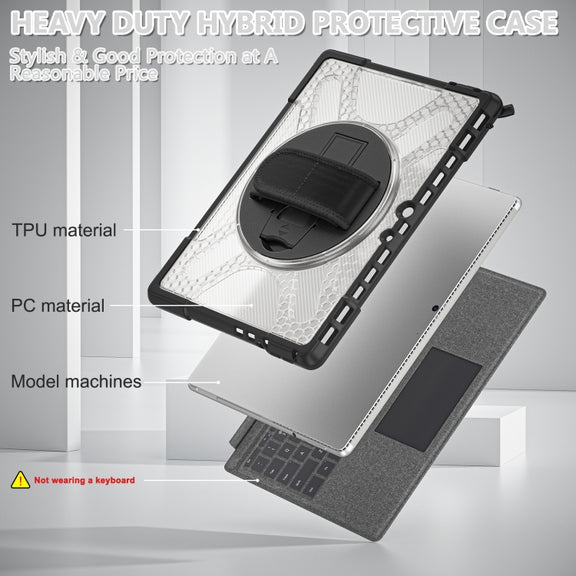 For MicroSoft Surface Pro 8 TPU + PC Tablet Case(Transparent)