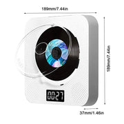 Kecag KC-608 Wall Mounted HD DVD Player Bluetooth CD Player(White)