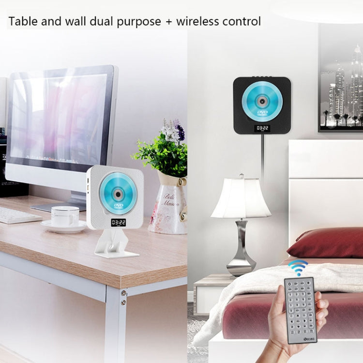 Kecag KC-608 Wall Mounted HD DVD Player Bluetooth CD Player(White)