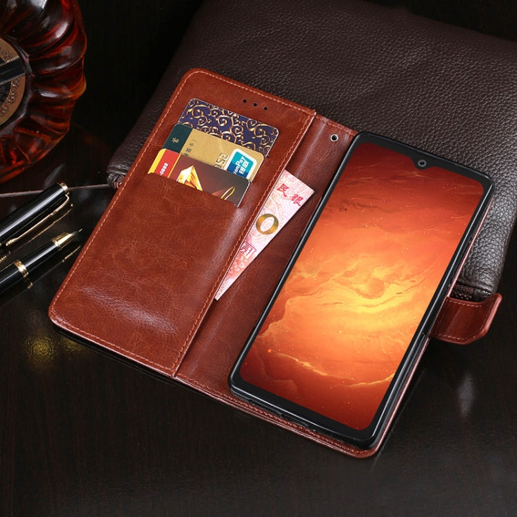 For Blackview BV9800 Pro idewei Crazy Horse Texture Horizontal Flip Leather Case with Holder & Card Slots & Wallet(Red)