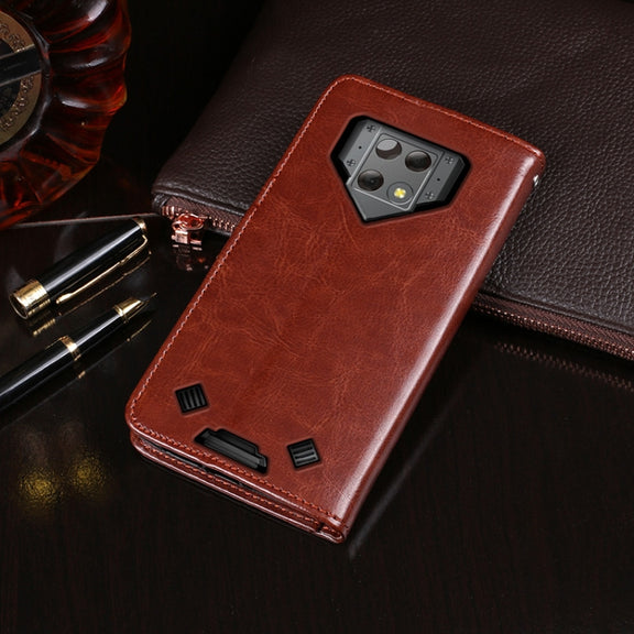 For Blackview BV9800 Pro idewei Crazy Horse Texture Horizontal Flip Leather Case with Holder & Card Slots & Wallet(White)