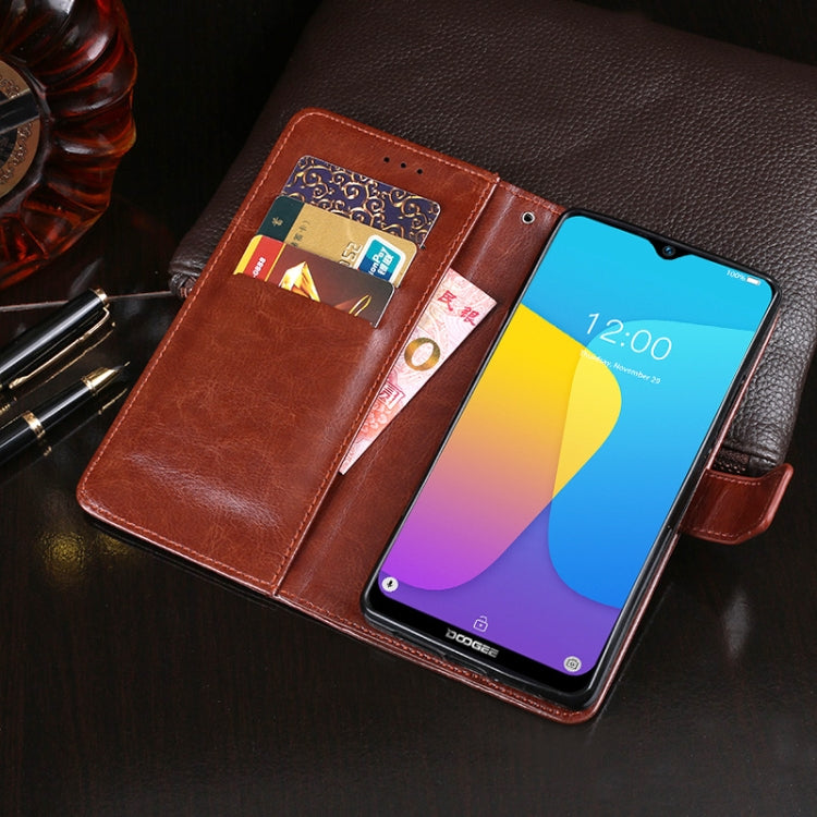 For Doogee X90 idewei Crazy Horse Texture Horizontal Flip Leather Case with Holder & Card Slots & Wallet(Red)
