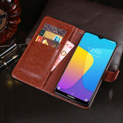 For Doogee X90 idewei Crazy Horse Texture Horizontal Flip Leather Case with Holder & Card Slots & Wallet(White)