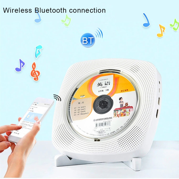 Kecag KC-609 Wall Mounted Home DVD Player Bluetooth CD Player, Specification:CD Version+ Not Connected to TV+ Plug-In Version(White)
