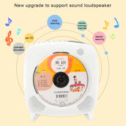 Kecag KC-609 Wall Mounted Home DVD Player Bluetooth CD Player, Specification:CD Version+ Not Connected to TV+ Plug-In Version(White)