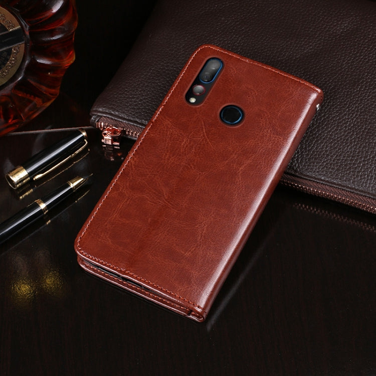 For HTC Desire 19+ idewei Crazy Horse Texture Horizontal Flip Leather Case with Holder & Card Slots & Wallet(White)