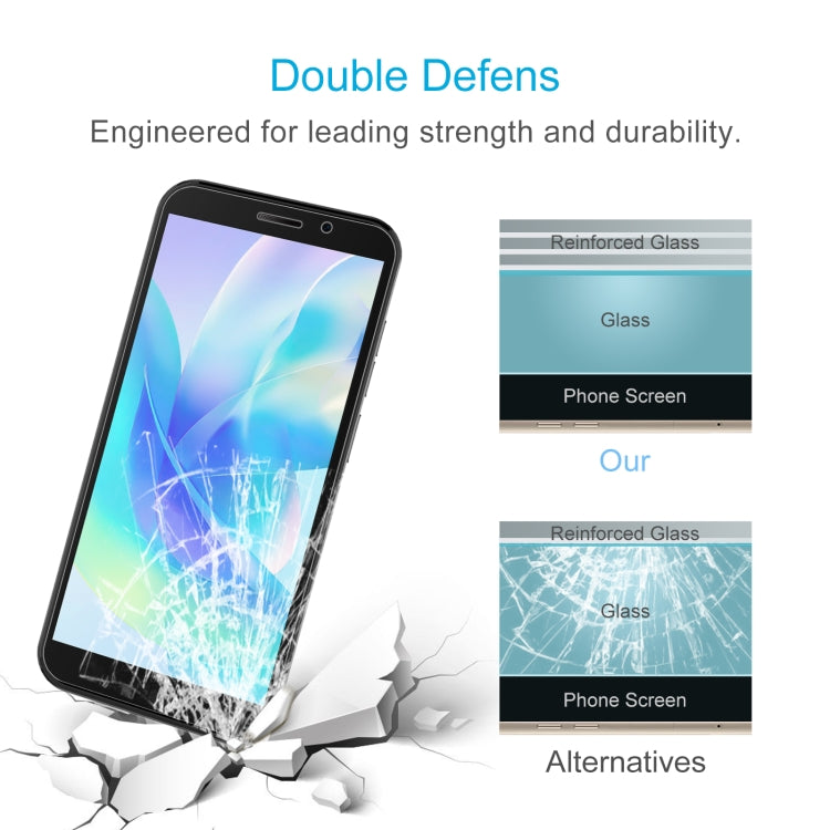 50 PCS 0.26mm 9H 2.5D Tempered Glass Film For Doogee X97