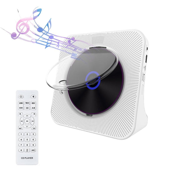Kecag KC-806 2A Retro Bluetooth Music Disc Album CD Player, Specification:Plug-in Version(White)