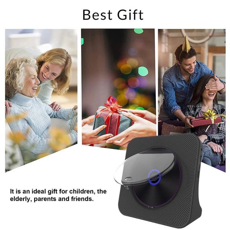 Kecag KC-806 2A Retro Bluetooth Music Disc Album CD Player, Specification:Rechargeable Version(Black)
