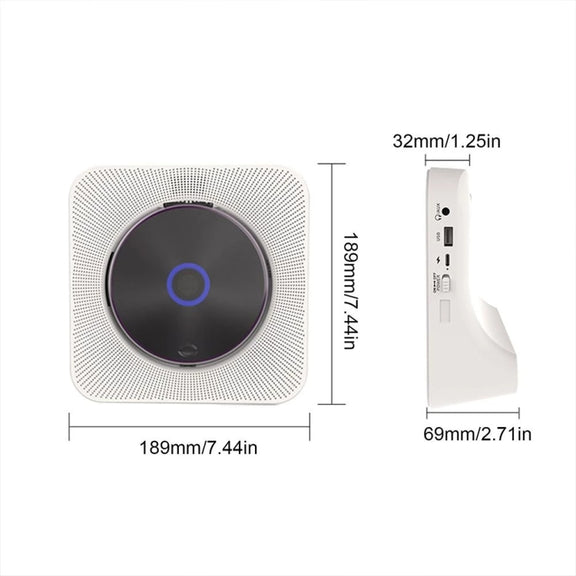 Kecag KC-806 2A Retro Bluetooth Music Disc Album CD Player, Specification:Rechargeable Version(Black)