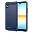 For Sony Xperia Ace III Brushed Texture Carbon Fiber TPU Phone Case(Blue) - Sony Cases by PMC TechLife | Online Shopping South Africa | PMC TechLife | Buy Now Pay Later Mobicred