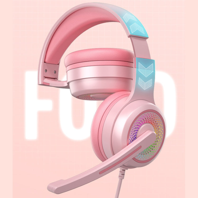 Y20 LED Bass Stereo PC Wired Gaming Headset with Microphone(White)