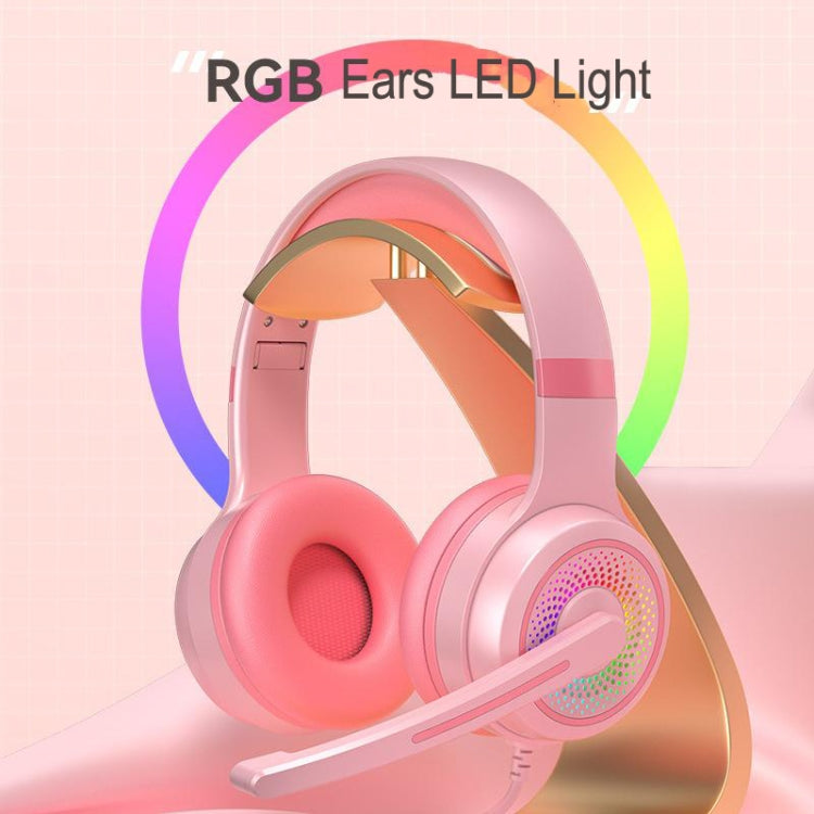 Y20 LED Bass Stereo PC Wired Gaming Headset with Microphone(White)