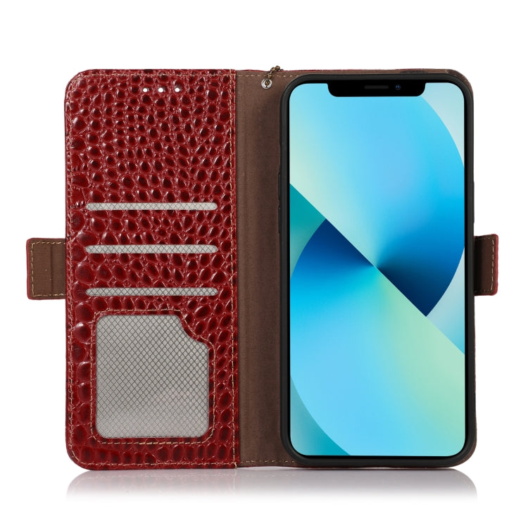For Honor X40i Crocodile Top Layer Cowhide Leather Phone Case(Red)