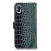For Nothing Phone 1 Crocodile Top Layer Cowhide Leather Phone Case(Green)