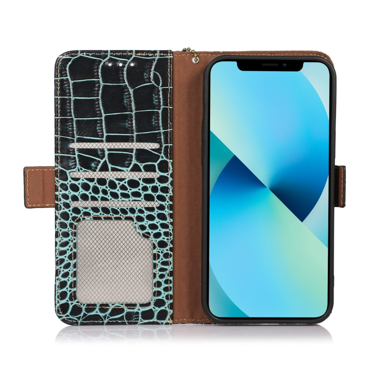 For Nothing Phone 1 Crocodile Top Layer Cowhide Leather Phone Case(Green)