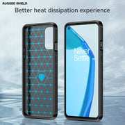 For OnePlus 9R Brushed Texture Carbon Fiber TPU Phone Case(Black)