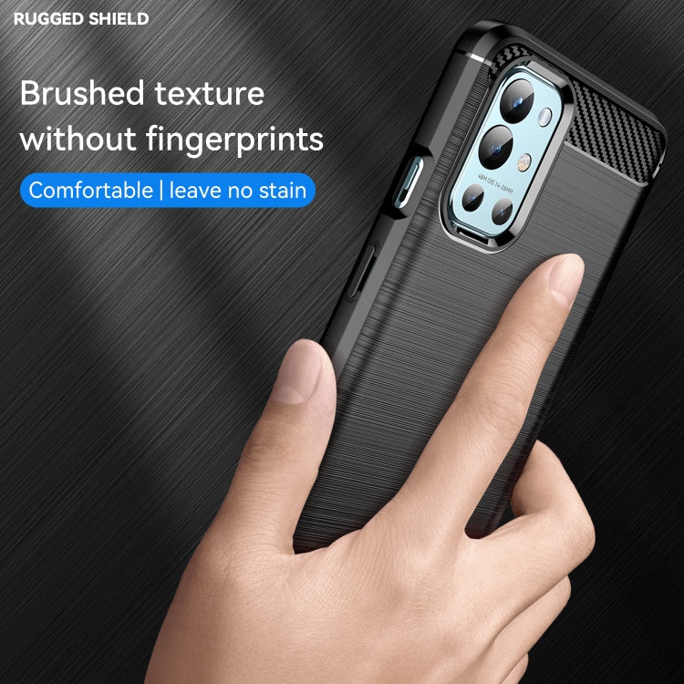 For OnePlus 9R Brushed Texture Carbon Fiber TPU Phone Case(Black)