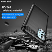 For OnePlus 9R Brushed Texture Carbon Fiber TPU Phone Case(Black)